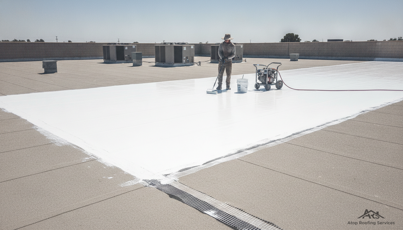 Flat Roof Repair and Coating